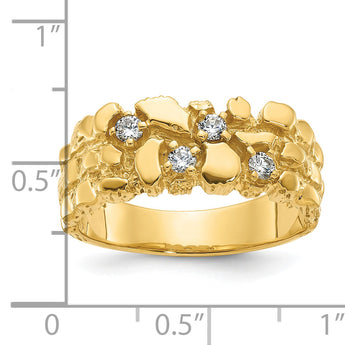 10k IBGoodman Men's Diamond Nugget Complete Ring