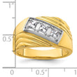 14k with White Rhodium Men's Complete Lab Grown Diamond Ring - Sophia Jewelers