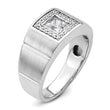 14k White Gold 1 carat Lab Grown Diamond VS/SI+ G+ Complete Men's Ring, Size 10 - Birthstone Company
