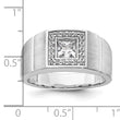 14k White Gold 1 carat Lab Grown Diamond VS/SI+ G+ Complete Men's Ring, Size 10 - Birthstone Company