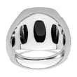 14k White Gold 5/8 carat Lab Grown Diamond VS/SI+ G+ and Onyx Complete Men's Ring, Size 10 - Birthstone Company