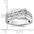 14k White Gold 1 3/8 carat Lab Grown Diamond VS/SI+ G+ Complete Satin Men's Ring, Size 10 - Birthstone Company