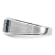 14k White Gold Men's Created Sapphire Complete Lab Grown VS/SI FG - Sophia Jewelers