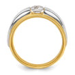 14k Two-tone 3/4 carat Lab Grown Diamond VS/SI+ G+ Complete Satin Men's Ring, Size 10 - Birthstone Company