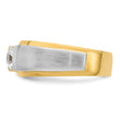 14k Two-tone Men's Polished and Satin Complete Lab Grown VS/SI FG - Sophia Jewelers