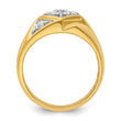 14k w/Rhodium Men's Polished and Satin Complete Lab Grown VS/SI F - Sophia Jewelers