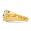 14k w/Rhodium Men's Polished and Satin Complete Lab Grown VS/SI F - Sophia Jewelers
