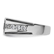 14k White Gold Black Rhodium 7/8 carat Lab Grown Diamond VS/SI+ G+ and Onyx Complete Men's Ring, Size 10 - Birthstone Company