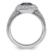 14k White Gold Men's Created Sapphire Complete Lab Grown VS/SI FG - Sophia Jewelers
