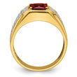 14K w/Rhodium Men's Cr. Ruby Complete Lab Grown VS/SI FGH Dia Rin - Sophia Jewelers