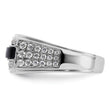 14k White Gold 1 carat Lab Grown Diamond VS/SI+ G+ and Onyx Complete Men's Ring, Size 10 - Birthstone Company