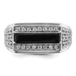 14k White Gold 1 carat Lab Grown Diamond VS/SI+ G+ and Onyx Complete Men's Ring, Size 10 - Birthstone Company