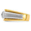 14k Two-tone Men's Polished and Satin Complete Lab Grown VS/SI FG - Sophia Jewelers