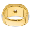 14k Two-tone 3/4 carat Lab Grown Diamond VS/SI+ G+ Complete Polished and Satin Men's Ring, Size 10 - Birthstone Company