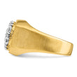 14k Two-tone Men's Polished and Satin Complete Lab Grown VS/SI FG - Sophia Jewelers