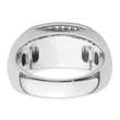 14k White Gold 1/3 carat Lab Grown Diamond VS/SI+ G+ and Created Emerald Complete Men's Ring, Size 10 - Birthstone Company