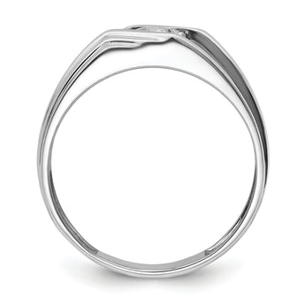 14k WG Men's w/Black Rhod Satin Princess Complete Lab Grown VS/SI - Sophia Jewelers