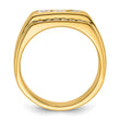 14k Men's Polished and Satin Complete Lab Grown VS/SI FGH Dia Rin - Sophia Jewelers