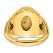 10k Two-tone IBGoodman Men's Blue Agate Complete Ring