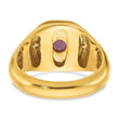 10k IBGoodman Men's Ruby Doublet Stone and Diamond Complete Ring