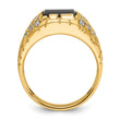 14k Men's Onyx and Lab Grown VS/SI FGH Dia Complete Nugget Ring, Size 10 - Birthstone Company