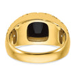14k Men's Onyx and Lab Grown VS/SI FGH Dia Complete Nugget Ring, Size 10 - Birthstone Company