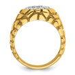 14k Two-tone Men's Complete Lab Grown VS/SI FGH Dia Nugget Cluste - Sophia Jewelers