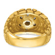 14k Two-tone Men's Complete Lab Grown VS/SI FGH Dia Nugget Cluste, Size 10 - Birthstone Company