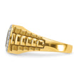 10k Two-tone IBGoodman Men's Onyx and Diamond Complete Ring, Size 10 - Birthstone Company