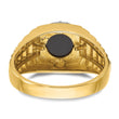 10k Two-tone IBGoodman Men's Onyx and Diamond Complete Ring, Size 10 - Birthstone Company