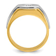 14k Two-tone Men's Polished and Satin Lab Grown VS/SI FGH Diamond Ringn, Size 10 - Birthstone Company