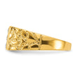 14k .02 carat Lab Grown Diamond VS/SI+ G+ Complete Textured Men's Nugget Ring, Size 10 - Birthstone Company