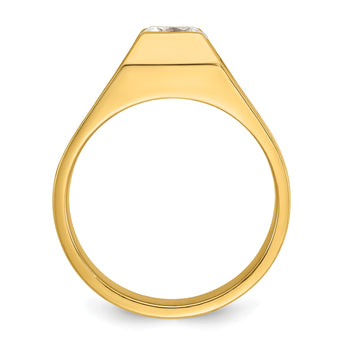 14k 1 carat Lab Grown Diamond VS/SI+ G+ Complete Men's Ring, Size 10 - Birthstone Company