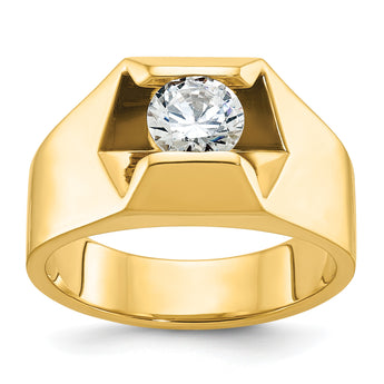 14k 1 carat Lab Grown Diamond VS/SI+ G+ Complete Men's Ring, Size 10 - Birthstone Company