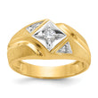 14ky w/Rhodium Men's Polish/Satin Complete Lab Grown VS/SI FGH Di - Sophia Jewelers