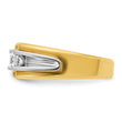 14k Two-tone Men's Complete Lab Grown VS/SI FGH Diamond Ring, Size 10 - Birthstone Company