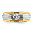 14k Two-tone Men's Complete Lab Grown VS/SI FGH Diamond Ring, Size 10 - Birthstone Company