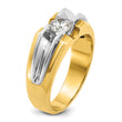 14k Two-tone Men's Complete Lab Grown VS/SI FGH Diamond Ring, Size 10 - Birthstone Company