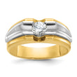 14k Two-tone Men's Complete Lab Grown VS/SI FGH Diamond Ring, Size 10 - Birthstone Company