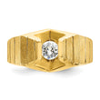 14k Men's Polished and Satin Complete Lab Grown VS/SI FGH Diamond Ringn, Size 10 - Birthstone Company