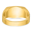 14k Men's Polished and Satin Complete Lab Grown VS/SI FGH Diamond Ringn, Size 10 - Birthstone Company