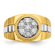 14k Two-tone Men's Complete Lab Grown VS/SI FGH Diamond Ring, Size 10 - Birthstone Company