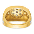14k Two-tone Men's Complete Lab Grown VS/SI FGH Diamond Ring, Size 10 - Birthstone Company