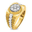 14k Two-tone Men's Complete Lab Grown VS/SI FGH Diamond Ring, Size 10 - Birthstone Company