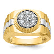 14k Two-tone Men's Complete Lab Grown VS/SI FGH Diamond Ring, Size 10 - Birthstone Company