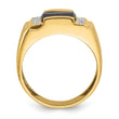 10k IBGoodman Men's Onyx and Diamond Complete Ring
