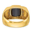 10k IBGoodman Men's Onyx and Diamond Complete Ring