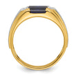 10k Two-tone IBGoodman Men's Cr. Sapphire and Diamond Complete Ring