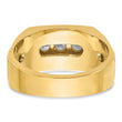 14k Men's Polished and Satin Complete Lab Grown VS/SI FGH Diamond Ringn, Size 10 - Birthstone Company