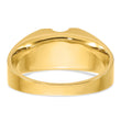 14k Two-tone Men's Polished and Satin Complete Lab Grown VS/SI FG, Size 10 - Birthstone Company